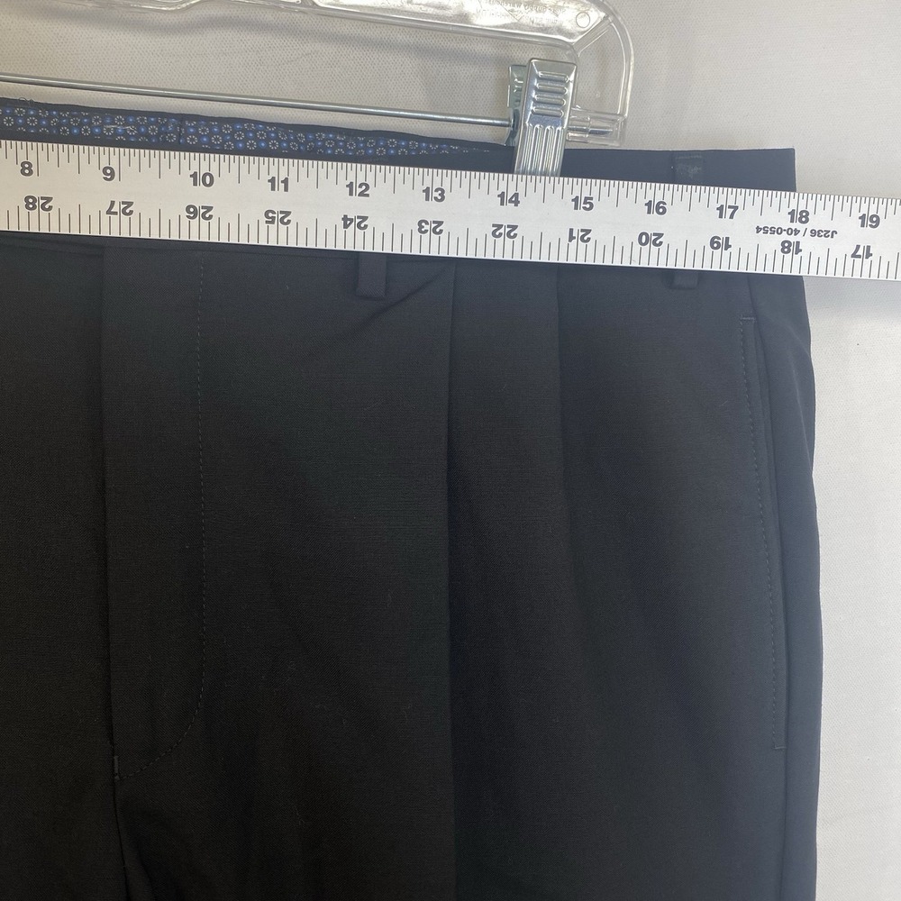 Ralph Lauren High Performance Wool Dress Pants Mens 36x27 Black Pleated Cuffed - Picture 3 of 6